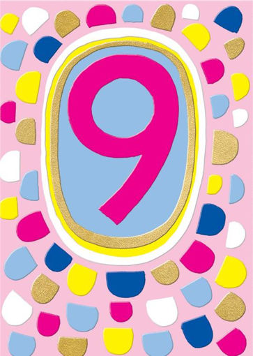 Picture of 9TH BIRTHDAY CARD PINK